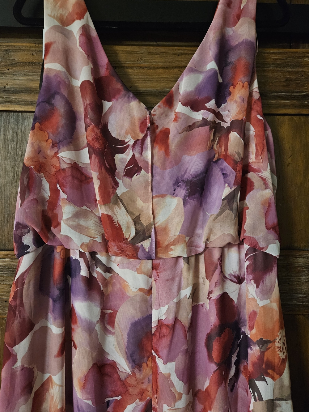 Xscape Floral Print Chiffon Midi Dress - Picture 6 of 7